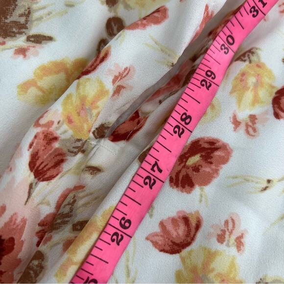 Abercrombie & Fitch floral tie strap slit midi dress size medium petite - Picture 7 of 8